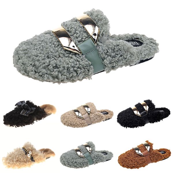 wholesale newly autumn winter womens slippers metal chain all inclusive wool slipper for women black white outer wear plus big szie muller h
wholesale newly autumn winter womens slippers metal chain all inclusive wool slipper for women black white outer wear plus big szie muller h