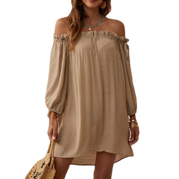 casual dresses spring and autumn short beach dress women's fashion long sleeve solid loose bohemian holiday for women, Black;gray
casual dresses spring and autumn short beach dress women's fashion long sleeve solid loose bohemian holiday for women, Black;gray