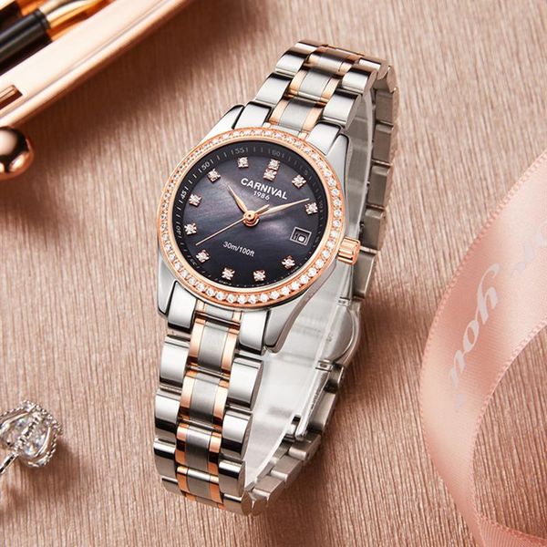 carnival switzerland watch women quartz fashion bracelet ladies watches rose gold pearl dial clock 2021 wristwatche wristwatches, Slivery;brown
carnival switzerland watch women quartz fashion bracelet ladies watches rose gold pearl dial clock 2021 wristwatche wristwatches, Slivery;brown