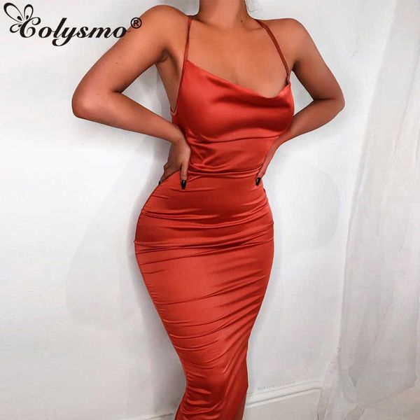 colysmo neon satin dress women elastic fit bodyocn lace up summer party backless long pencil es outfits 210527, Black;gray
colysmo neon satin dress women elastic fit bodyocn lace up summer party backless long pencil es outfits 210527, Black;gray