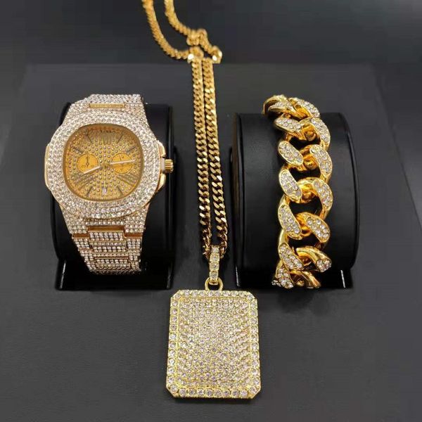 designer watch brand table luxury es hip hop necklace men's hiphop diamond inlaid cuban chain bracelet full of diamond pendant street p, Slivery;brown
designer watch brand table luxury es hip hop necklace men's hiphop diamond inlaid cuban chain bracelet full of diamond pendant street p, Slivery;brown