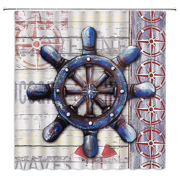 retro rudder shower curtain,woodblock printing art marine life yacht theme wooden board background with rudder decor,fabric
retro rudder shower curtain,woodblock printing art marine life yacht theme wooden board background with rudder decor,fabric