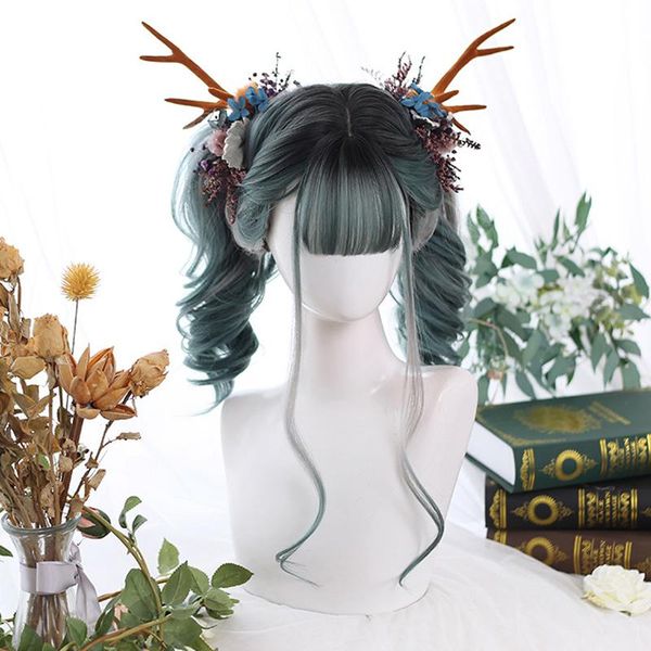 synthetic wigs lanlan wig female long curly hair straight gradient color air bangs lolita animation high temperature, Black
synthetic wigs lanlan wig female long curly hair straight gradient color air bangs lolita animation high temperature, Black