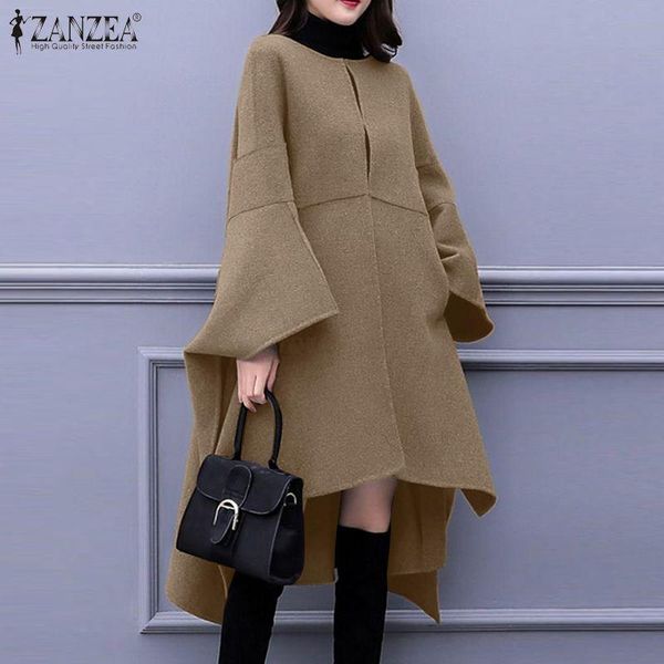 women's jackets women autumn winter long sleeve irregular elegant belted woolen coat casual open front outwear plus size coats, Black;brown
women's jackets women autumn winter long sleeve irregular elegant belted woolen coat casual open front outwear plus size coats, Black;brown