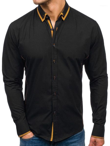 brand 2021 fashion male shirt long-sleeves classic coloring mens dress shirts slim men men's, White;black
brand 2021 fashion male shirt long-sleeves classic coloring mens dress shirts slim men men's, White;black