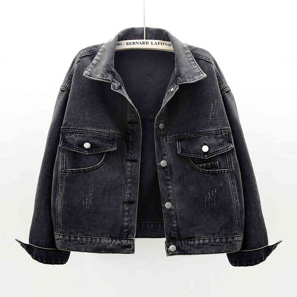 jacket korean black denim jacket women student basic outerwear chaquetas mujer pocket long sleeve loose short jeans jackets coat female, Black;brown
jacket korean black denim jacket women student basic outerwear chaquetas mujer pocket long sleeve loose short jeans jackets coat female, Black;brown