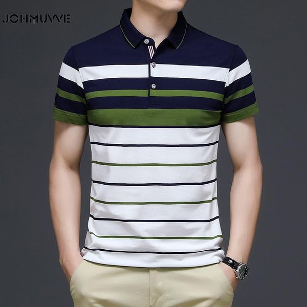 men's polos johmuvve 2021 arrival shirt striped short sleeve summer cool streetwear fashion male men clothes, White;black
men's polos johmuvve 2021 arrival shirt striped short sleeve summer cool streetwear fashion male men clothes, White;black