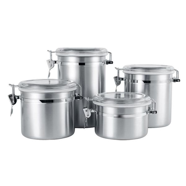 feiyuan kitchen/stainless steel storage tank 4 piece set, high-value and practical, strong sealing, necessary for family bottles & jars
feiyuan kitchen/stainless steel storage tank 4 piece set, high-value and practical, strong sealing, necessary for family bottles & jars