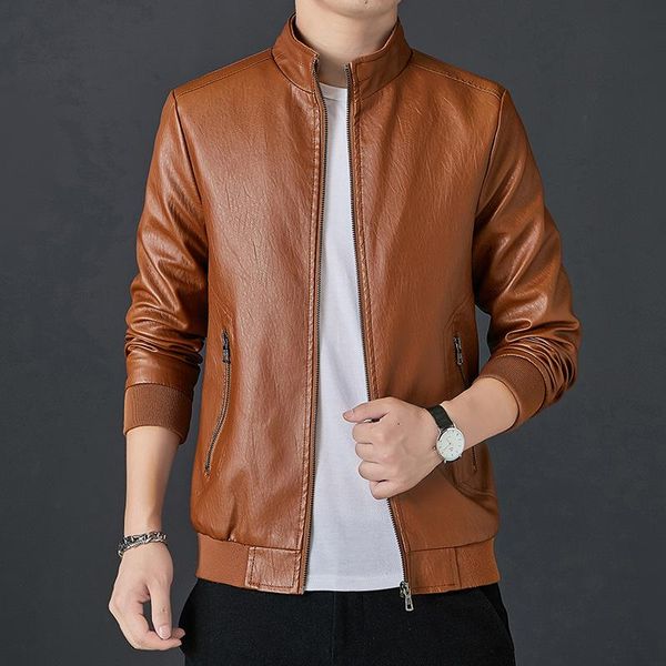 men 2021 autumn motorcycle causal pu leather warm jacket coat spring casual masculinas overcoat m-7xl men's jackets, Black;brown
men 2021 autumn motorcycle causal pu leather warm jacket coat spring casual masculinas overcoat m-7xl men's jackets, Black;brown