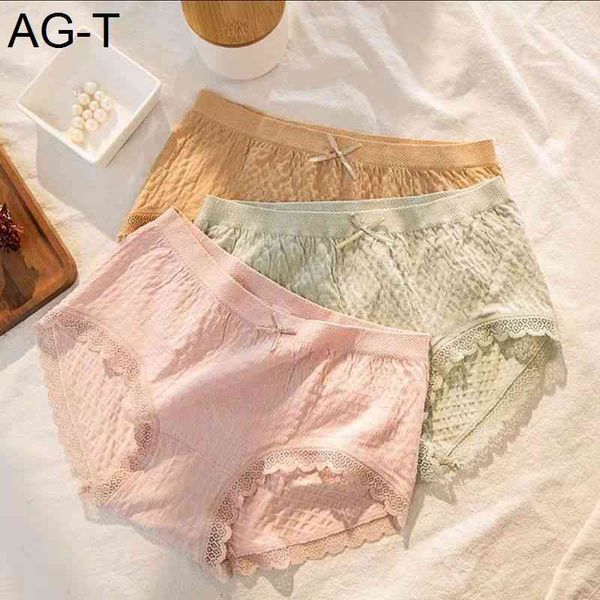 middle and high waist girl's pure cotton graphene crotch traceless lace oxygen bubble pants triangle women's underwear, Black;pink
middle and high waist girl's pure cotton graphene crotch traceless lace oxygen bubble pants triangle women's underwear, Black;pink