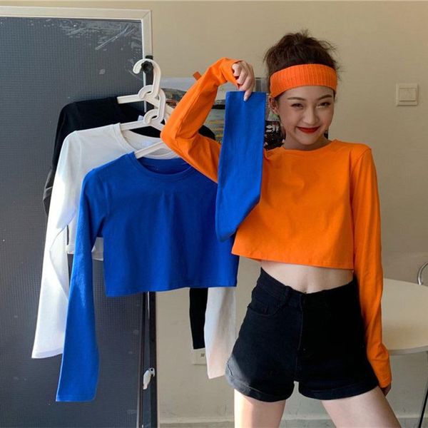 woman tshirts women's autumn short long-sleeved t-shirt mujer camisetas, White
woman tshirts women's autumn short long-sleeved t-shirt mujer camisetas, White