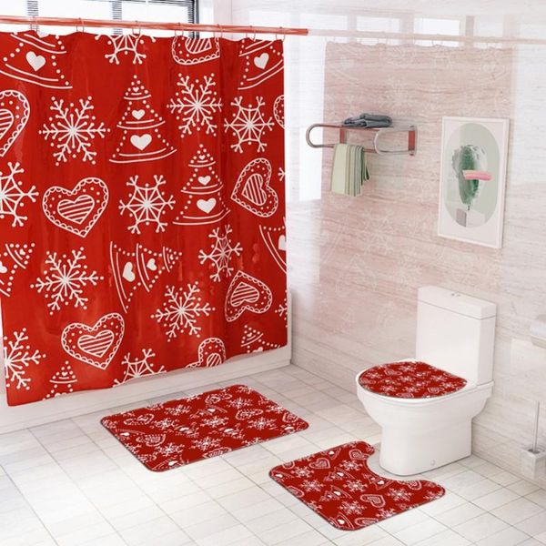 bath accessory set christmas shower curtain mat area rug toilet lid cover bathroom decor accessories strong absorbability antislip
bath accessory set christmas shower curtain mat area rug toilet lid cover bathroom decor accessories strong absorbability antislip