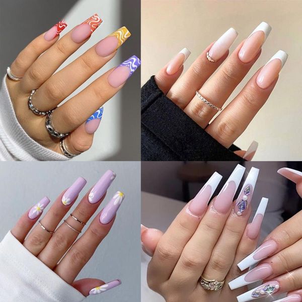false nails 24pcs/box press on manicure tool detachable artificial fake ballerina nail tips wearable, Red;gold
false nails 24pcs/box press on manicure tool detachable artificial fake ballerina nail tips wearable, Red;gold