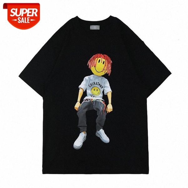tide brand american rock high street print t-shirt loose hip-hop smiley face character short-sleeved tee male #pb6t, White;black
tide brand american rock high street print t-shirt loose hip-hop smiley face character short-sleeved tee male #pb6t, White;black