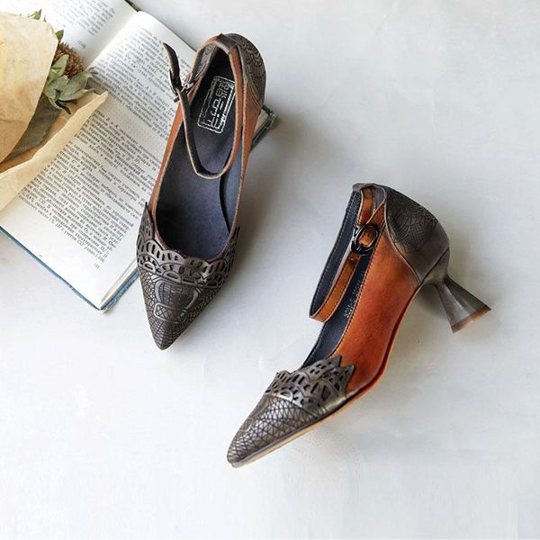 tayunxing genuine leather handmade shoes woman sculpture pointed retro women sandals cone high heel comfort for lady 3201-5, Black
tayunxing genuine leather handmade shoes woman sculpture pointed retro women sandals cone high heel comfort for lady 3201-5, Black