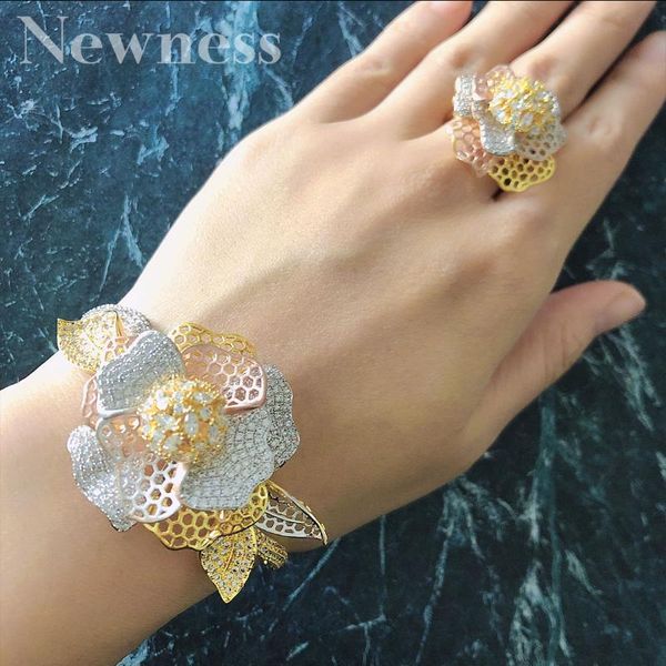 earrings & necklace ness luxury flowers leaf cubic zirconia 3 tones bangle ring fashion set women engagement wedding jewelry sets, Silver
earrings & necklace ness luxury flowers leaf cubic zirconia 3 tones bangle ring fashion set women engagement wedding jewelry sets, Silver