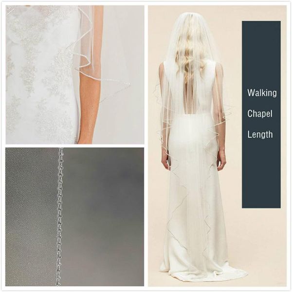 bridal veils 3m cathedral waltz walking vail crystal edge wedding veil custom made 1 tier with metal comb velos de novia, Black
bridal veils 3m cathedral waltz walking vail crystal edge wedding veil custom made 1 tier with metal comb velos de novia, Black