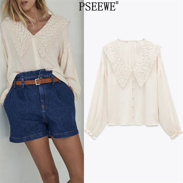 beige embroidered woman blouses fashion spring summer puff long sleeve button up shirt elegant women 210519, White
beige embroidered woman blouses fashion spring summer puff long sleeve button up shirt elegant women 210519, White