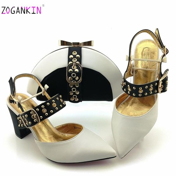 dress shoes design 2021 office ladies and bag set italian stylel matching in white color with shinning crystal, Black
dress shoes design 2021 office ladies and bag set italian stylel matching in white color with shinning crystal, Black