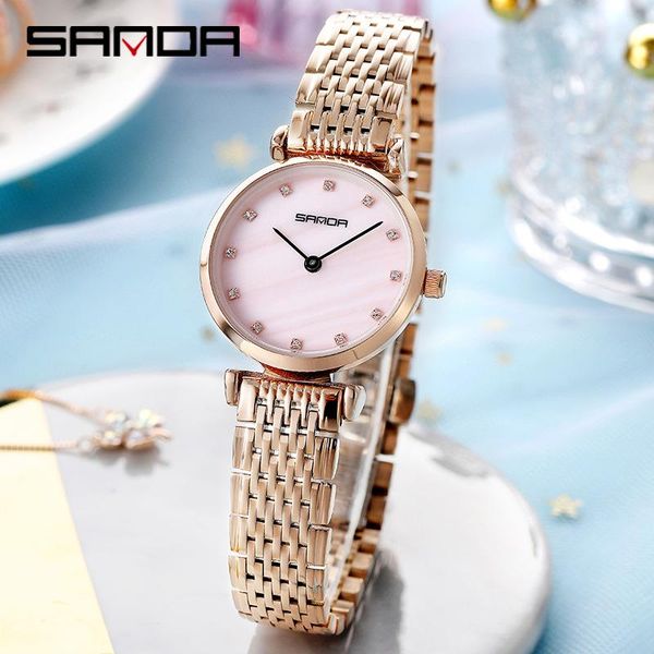 wristwatches sanda ladies watch female students simple steel belt stars ulzzang waterproof network red quartz women's 1047, Slivery;brown
wristwatches sanda ladies watch female students simple steel belt stars ulzzang waterproof network red quartz women's 1047, Slivery;brown