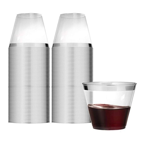 ounce clear plastic cups (100 count) disposable party cups,old fashioned tumblers wedding cups, silver rimmed & straws
ounce clear plastic cups (100 count) disposable party cups,old fashioned tumblers wedding cups, silver rimmed & straws