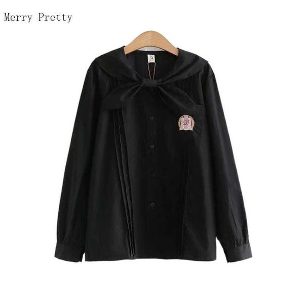 black single breasted casual blouse badge graphics embroidery preppy shirts women summer bow collar korean girly basic 210526, White
black single breasted casual blouse badge graphics embroidery preppy shirts women summer bow collar korean girly basic 210526, White