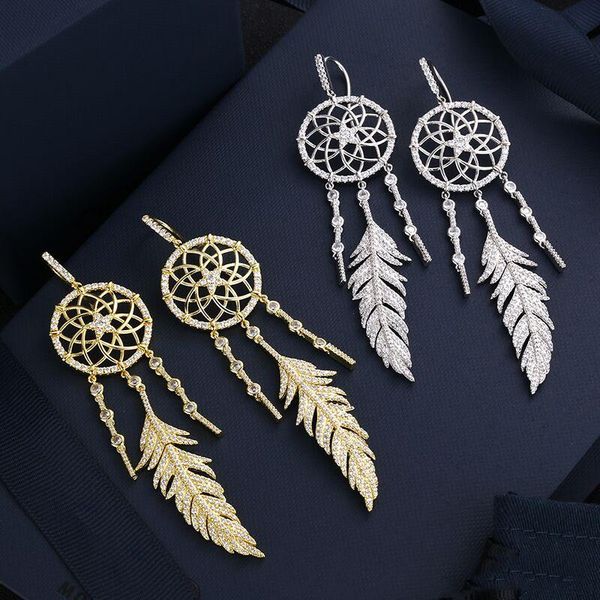 hoop & huggie fashion set diamond 18k gold dream catcher earrings classic retro personality long silver, Golden;silver
hoop & huggie fashion set diamond 18k gold dream catcher earrings classic retro personality long silver, Golden;silver