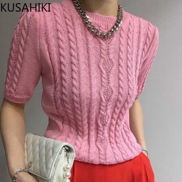 kusahiki summer korean chic short sleeve knitwear korean twisted o-neck slim sweater fashion solid women knitted 6j711 210602, White
kusahiki summer korean chic short sleeve knitwear korean twisted o-neck slim sweater fashion solid women knitted 6j711 210602, White
