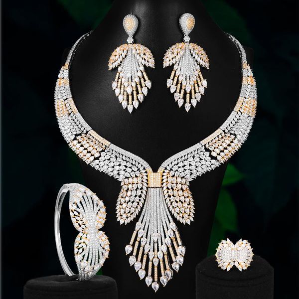 earrings & necklace blachette big fashion 4pcs luxury for women wedding festival celebration african cubic zircon dubai bridal jewelr, Silver
earrings & necklace blachette big fashion 4pcs luxury for women wedding festival celebration african cubic zircon dubai bridal jewelr, Silver