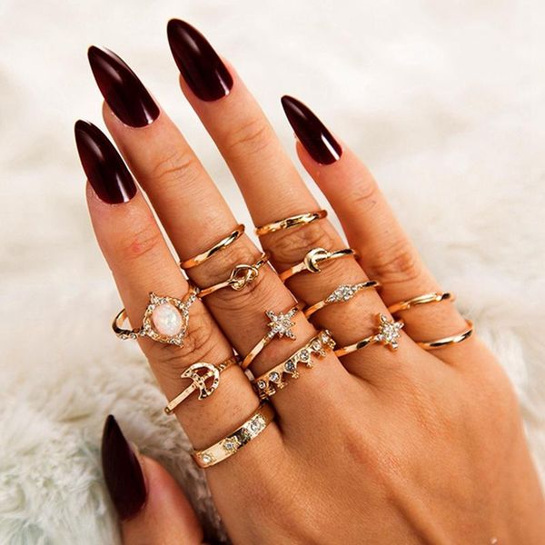 wedding rings 13 pcs/set young girl cute style gold color ring set exquisite moon love bunch leaf jewelry drop in stock, Slivery;golden
wedding rings 13 pcs/set young girl cute style gold color ring set exquisite moon love bunch leaf jewelry drop in stock, Slivery;golden