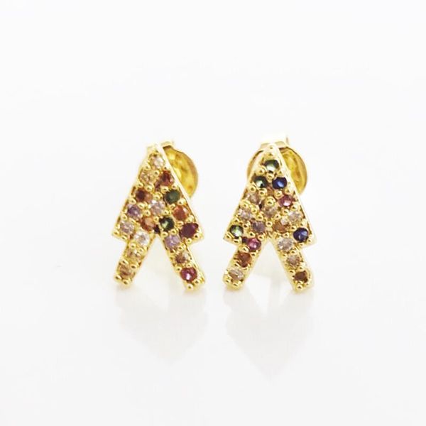 stud rainbow arrow earrings for women 24k gold filled copper cz jewerly fashion shiny zircon earring aretes arcoiris, Golden;silver
stud rainbow arrow earrings for women 24k gold filled copper cz jewerly fashion shiny zircon earring aretes arcoiris, Golden;silver