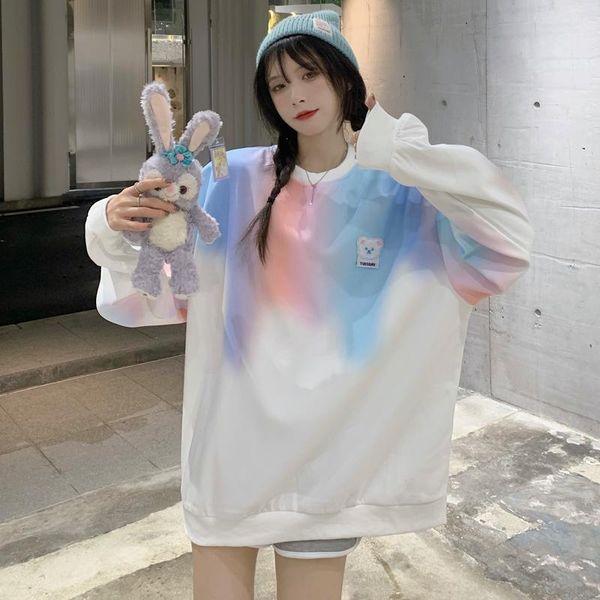 women's hoodies & sweatshirts round neck tie-dye sweatshirt embroidered bear female pullover comfortable with long sleeves mujer cute, Black
women's hoodies & sweatshirts round neck tie-dye sweatshirt embroidered bear female pullover comfortable with long sleeves mujer cute, Black