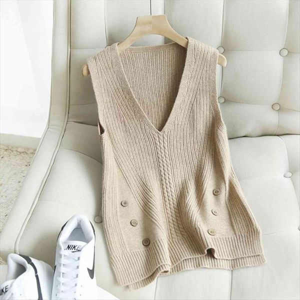 woman v neck knitted vest womens sweaters women sleeveless waistcoat loose femme chandails pull hiver, White;black
woman v neck knitted vest womens sweaters women sleeveless waistcoat loose femme chandails pull hiver, White;black