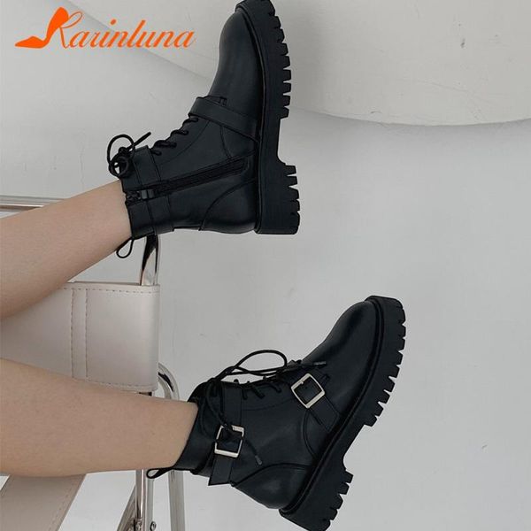 boots karin shoes woman leisure round toe buckle straps cross-tied platform autumn ankle female, Black
boots karin shoes woman leisure round toe buckle straps cross-tied platform autumn ankle female, Black