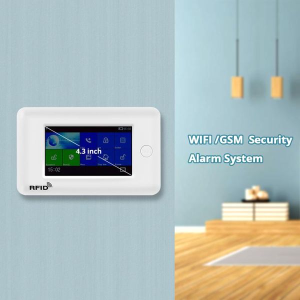 fuers gsm 3g 2g 433mhz 4.3 inch touch color screen wireless wifi gprs rfid app remote control smart home security alarm system systems
fuers gsm 3g 2g 433mhz 4.3 inch touch color screen wireless wifi gprs rfid app remote control smart home security alarm system systems
