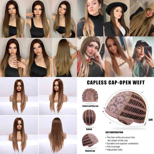 hair synthetic wigs cosplay long straight brown ombre natural hair wigs middle part heat resistant synthetic for afro women daily cosplay fa, Black
hair synthetic wigs cosplay long straight brown ombre natural hair wigs middle part heat resistant synthetic for afro women daily cosplay fa, Black
