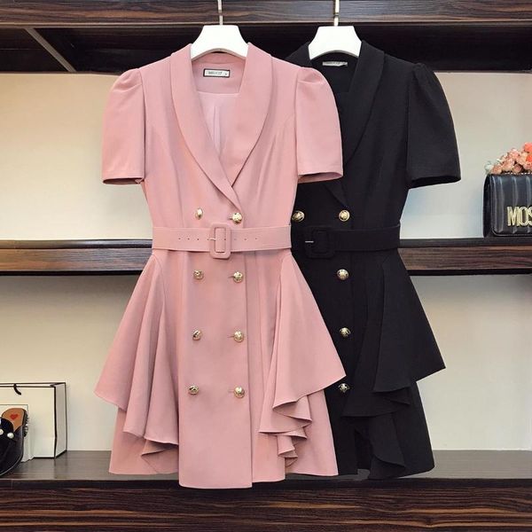 plus size dresses woman dress summer large women's irregular solid color fashion office vestido de mujer chic, Black
plus size dresses woman dress summer large women's irregular solid color fashion office vestido de mujer chic, Black