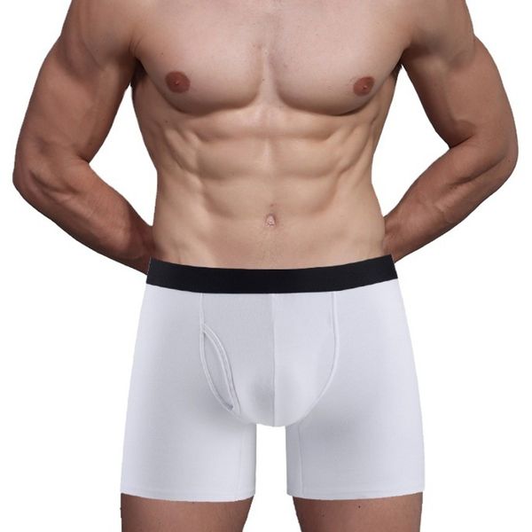 european breathable medium waist plus long leg boxer custom boxer shorts men's cotton underwear, White;black
european breathable medium waist plus long leg boxer custom boxer shorts men's cotton underwear, White;black