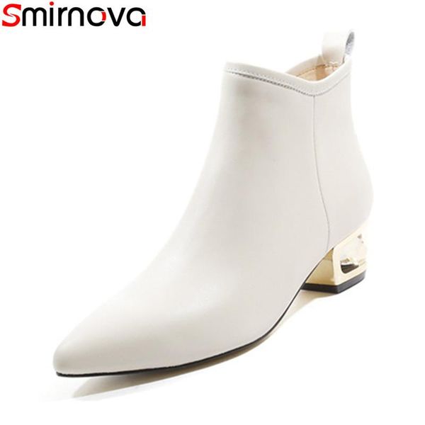 boots smirnova fashion pointed toe genuine leather women 2021 thick med heels zip ankle for wholesale, Black
boots smirnova fashion pointed toe genuine leather women 2021 thick med heels zip ankle for wholesale, Black