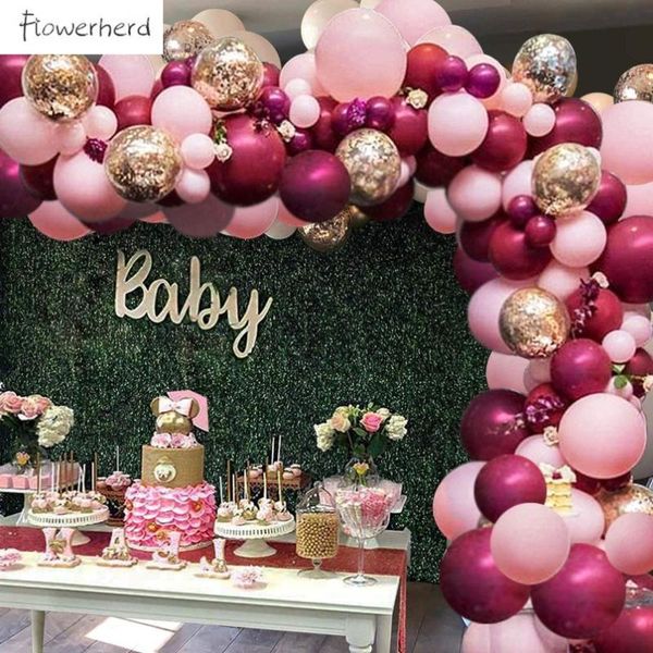 119pcs burgundy pink balloon arch garland kit confetti latex balloons baby shower wedding birthday girl party decorations decoration
119pcs burgundy pink balloon arch garland kit confetti latex balloons baby shower wedding birthday girl party decorations decoration