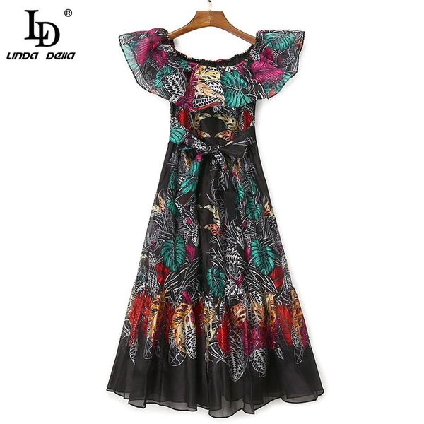 casual dresses ld linda della 2021 summer vintage vacation women's ruffle elegant o-neck belt high waist floral print midi dress, Black;gray
casual dresses ld linda della 2021 summer vintage vacation women's ruffle elegant o-neck belt high waist floral print midi dress, Black;gray
