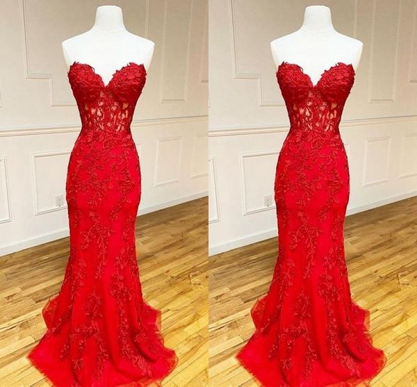 elegant red mermaid prom evening dresses formal gowns sweetheart see through waist lace applique beads backless long pageant dresess, Black
elegant red mermaid prom evening dresses formal gowns sweetheart see through waist lace applique beads backless long pageant dresess, Black