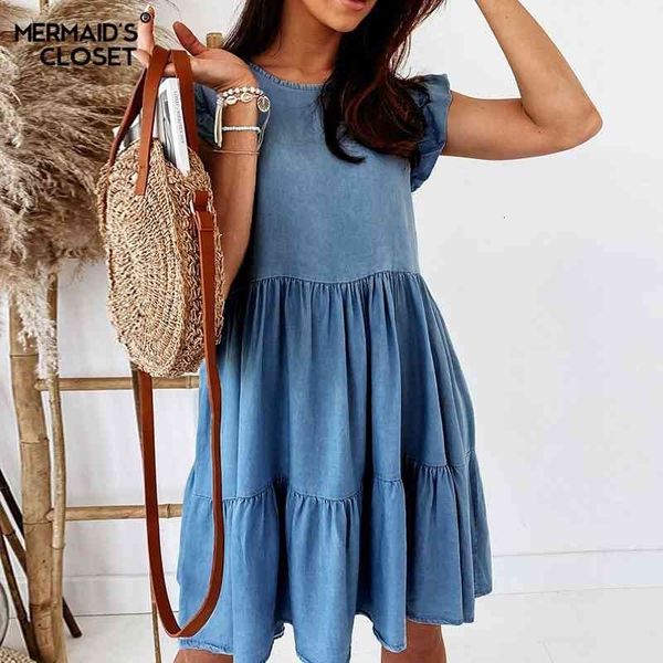 casual dresses summer loose butterfly sleeve blue dress women a line mini sundresses female solid color short vestidos 5w9t, Black;gray
casual dresses summer loose butterfly sleeve blue dress women a line mini sundresses female solid color short vestidos 5w9t, Black;gray