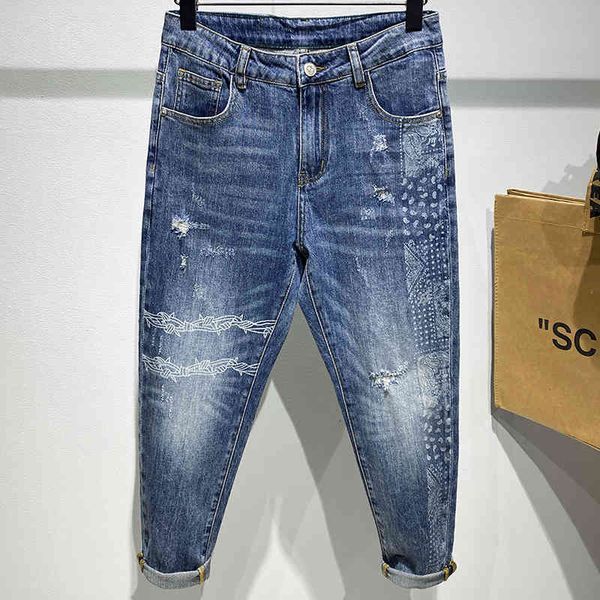 jeans men skinny vintage blue print design fashion streetwear spring summer thin light daily casual self-cultivation
jeans men skinny vintage blue print design fashion streetwear spring summer thin light daily casual self-cultivation