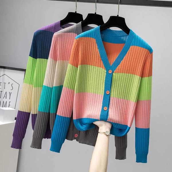 women's knits & tees v-neck button sweaters spring summer women striped knitted cardigans sweater fashion female long sleeve loose thin, White
women's knits & tees v-neck button sweaters spring summer women striped knitted cardigans sweater fashion female long sleeve loose thin, White