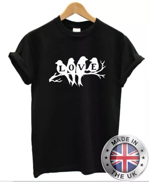 love t shirt s-xxl uomo donna corvo raven uccelli branch, White;black
love t shirt s-xxl uomo donna corvo raven uccelli branch, White;black