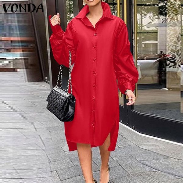 casual dresses vonda shirt dress 2021 autumn asymmetric hem vestidos women solid pleated long sleeve button up lapel collar, Black;gray
casual dresses vonda shirt dress 2021 autumn asymmetric hem vestidos women solid pleated long sleeve button up lapel collar, Black;gray