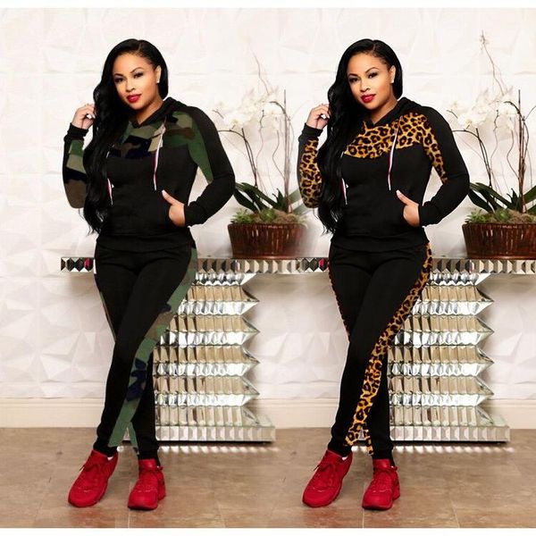 women's two piece pants y5141 autumn and winter style wholesale european american leopard print stitching casual hooded two-piece suit, White
women's two piece pants y5141 autumn and winter style wholesale european american leopard print stitching casual hooded two-piece suit, White