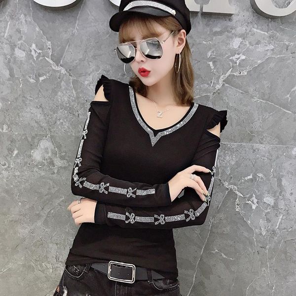 women's t-shirt t-shirts female rhinestone off shoulder autumn fashion diamond tshirt tees poleras de mujer moda 2021 xxxl t shirt, White
women's t-shirt t-shirts female rhinestone off shoulder autumn fashion diamond tshirt tees poleras de mujer moda 2021 xxxl t shirt, White