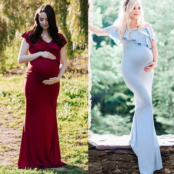 summer women pregnancy dresses pregnants maternity short sleeve ruffles solid floral long dress pography props bohemian, White
summer women pregnancy dresses pregnants maternity short sleeve ruffles solid floral long dress pography props bohemian, White